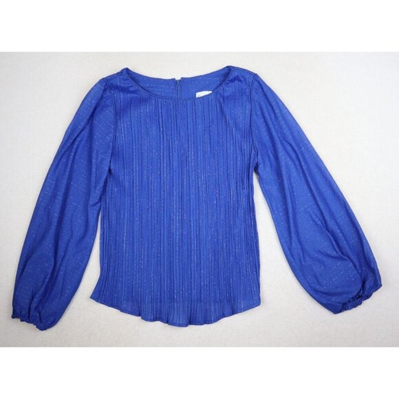 VINTAGE 70s WOMEN'S BLUE 2-PIECE DRESS SKIRT & TOP - GAYLE EVANS - SIZE 12.5 - Picture 3 of 11